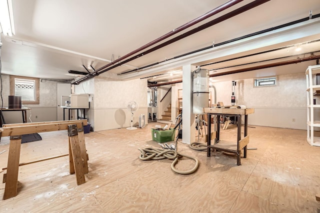 basement with stairway