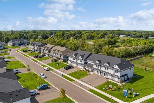 aerial perspective of suburban area