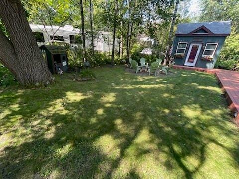 view of grassy yard