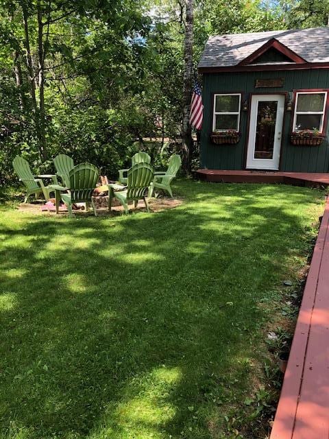 view of grassy yard