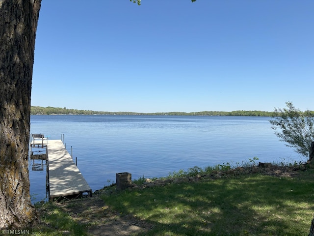 dock featuring a water view