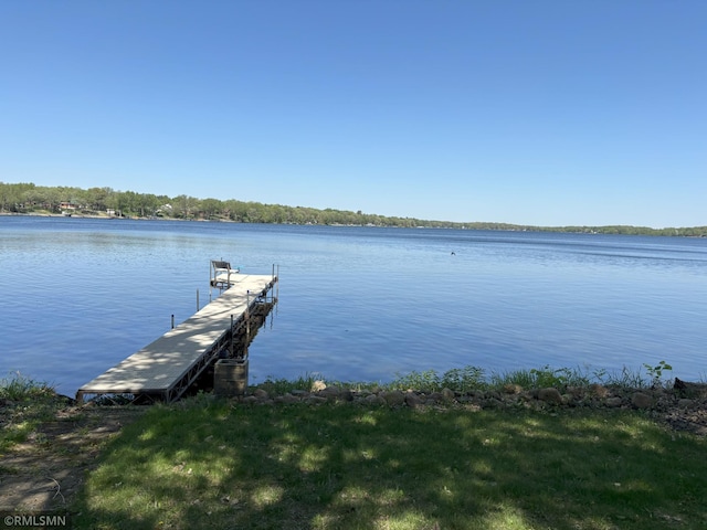 dock featuring a water view