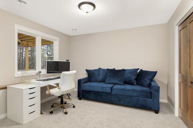 15359 Quamba St NE, Ham Lake, MN 55304 - office space with light colored carpet, baseboards, and a textured ceiling