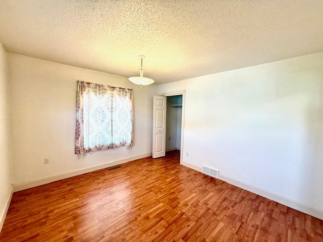 421 Main St E, Eitzen, MN 55931 - spare room featuring wood finished floors, baseboards, and a textured ceiling
