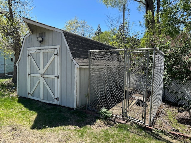 4806 Monroe St NE, Columbia Heights, MN 55421 - view of outdoor structure featuring an outbuilding and fence