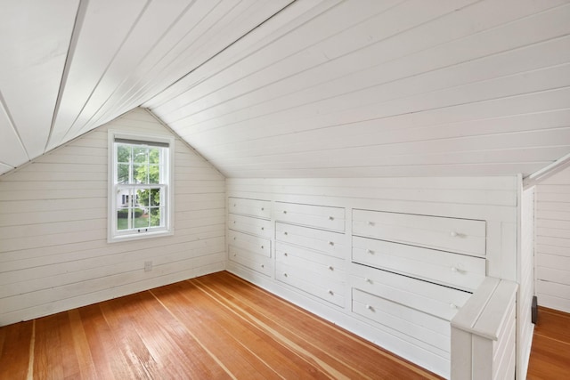 5341 Knox Ave S, Minneapolis, MN 55419 - bonus room featuring light wood-type flooring, lofted ceiling, and wood walls