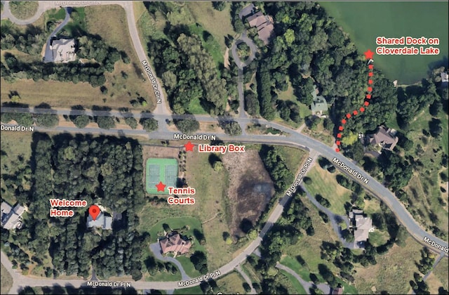 aerial overview of property's location