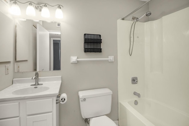 26 10th St W Unit 1701, Saint Paul, MN 55102 - full bathroom featuring toilet, shower / bathtub combination, and vanity