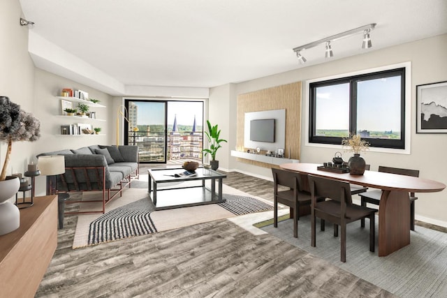 26 10th St W Unit 1701, Saint Paul, MN 55102 - living area with wood finished floors and baseboards