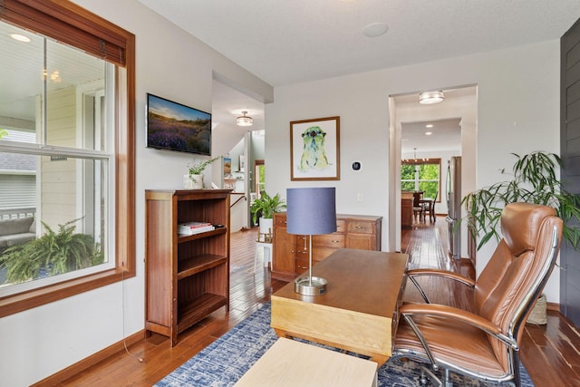 11200 Walnut Ln, Woodbury, MN 55129 - office space with hardwood / wood-style flooring and baseboards