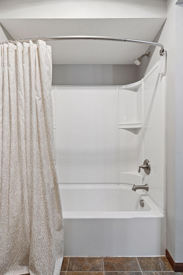 11200 Walnut Ln, Woodbury, MN 55129 - bathroom featuring shower / tub combo with curtain