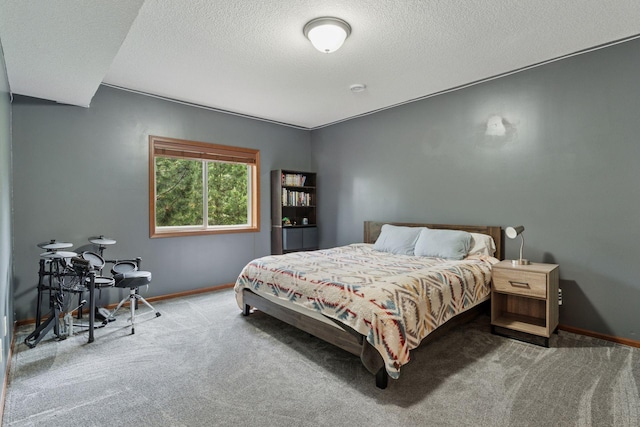 11200 Walnut Ln, Woodbury, MN 55129 - bedroom with carpet flooring, baseboards, and a textured ceiling