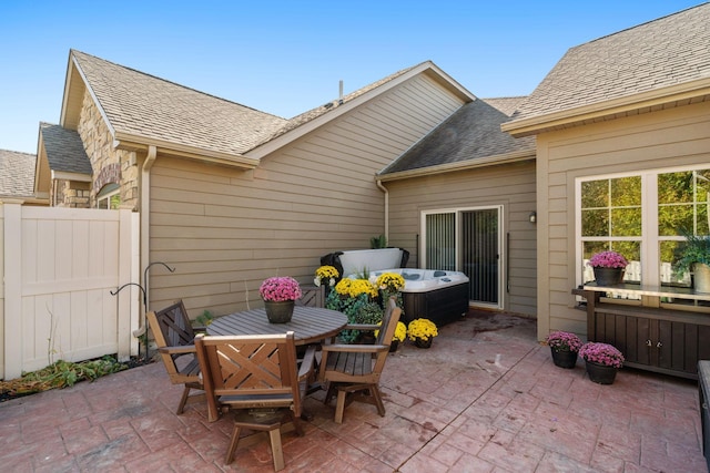 24064 Rivers Edge Rd, Rogers, MN 55374 - view of patio featuring fence and outdoor dining space