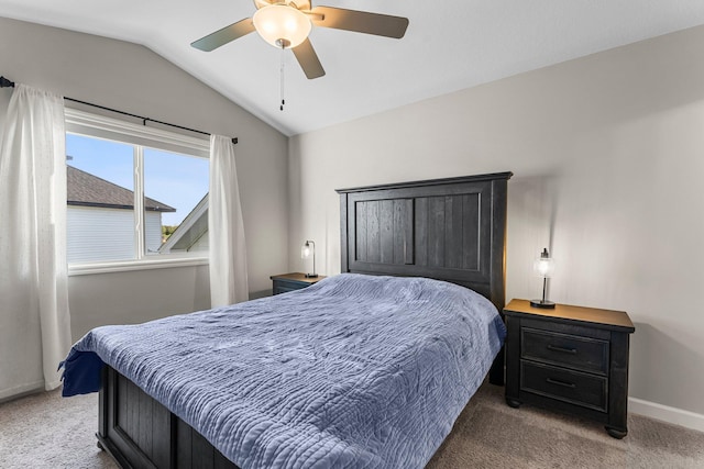 1120 7th Ave NE, Isanti, MN 55040 - carpeted bedroom featuring lofted ceiling and a ceiling fan