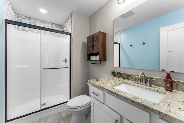 1120 7th Ave NE, Isanti, MN 55040 - full bath with a shower stall, vanity, and recessed lighting