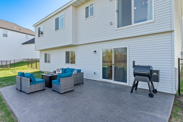 1120 7th Ave NE, Isanti, MN 55040 - rear view of house with an outdoor hangout area and a patio area