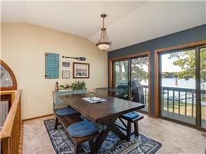 1555 Bluebird Ln, Mound, MN 55364 - dining area with lofted ceiling