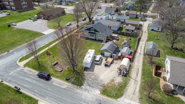 aerial view of residential area