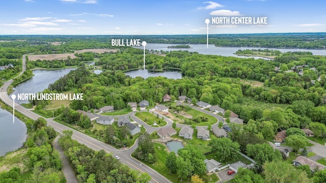 31079 Magnolia Ridge Way, Lindstrom, MN 55045 - drone / aerial view of a nearby body of water and a forest