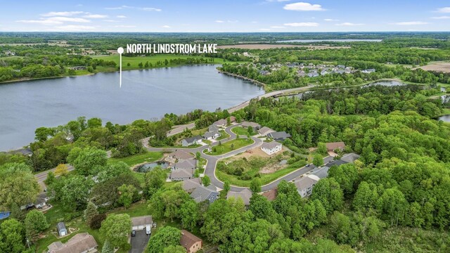 31079 Magnolia Ridge Way, Lindstrom, MN 55045 - aerial view of property and surrounding area with a large body of water