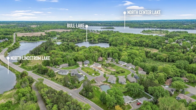 31079 Magnolia Ridge Way, Lindstrom, MN 55045 - aerial view of a nearby body of water and a heavily wooded area