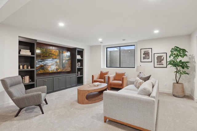 10320 Peony Ln N, Maple Grove, MN 55311 - living room with light colored carpet, recessed lighting, and baseboards