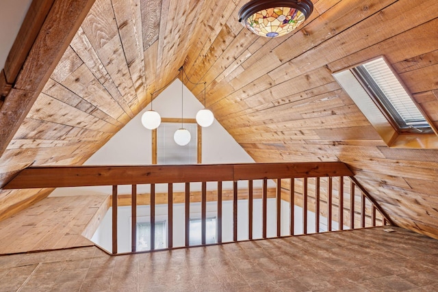 518 32nd St, Minneapolis, MN 55408 - bonus room with vaulted ceiling, wood ceiling, a skylight, and healthy amount of natural light