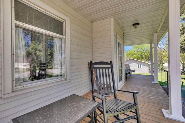 view of wooden deck