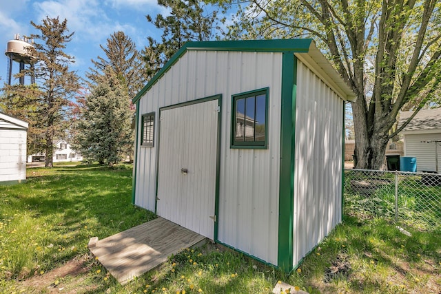 view of shed