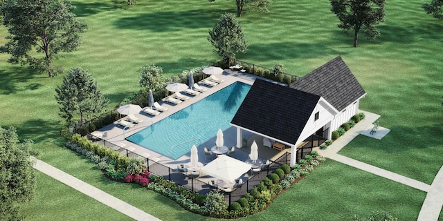10382 Peony Ln N, Maple Grove, MN 55311 - view from above of property with a pool