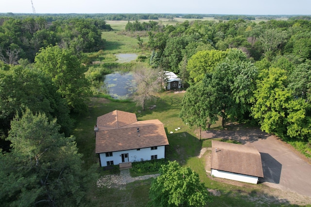 30145 Fir Trl, Stacy, MN 55079 - view from above of property with a heavily wooded area and a large body of water