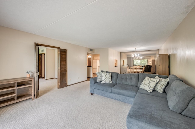 2465 Londin Ln E Unit 212, Maplewood, MN 55119 - living area featuring a chandelier and light carpet