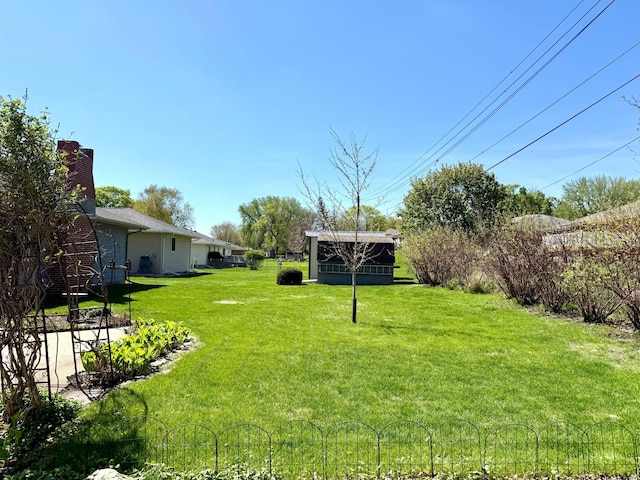 view of grassy yard