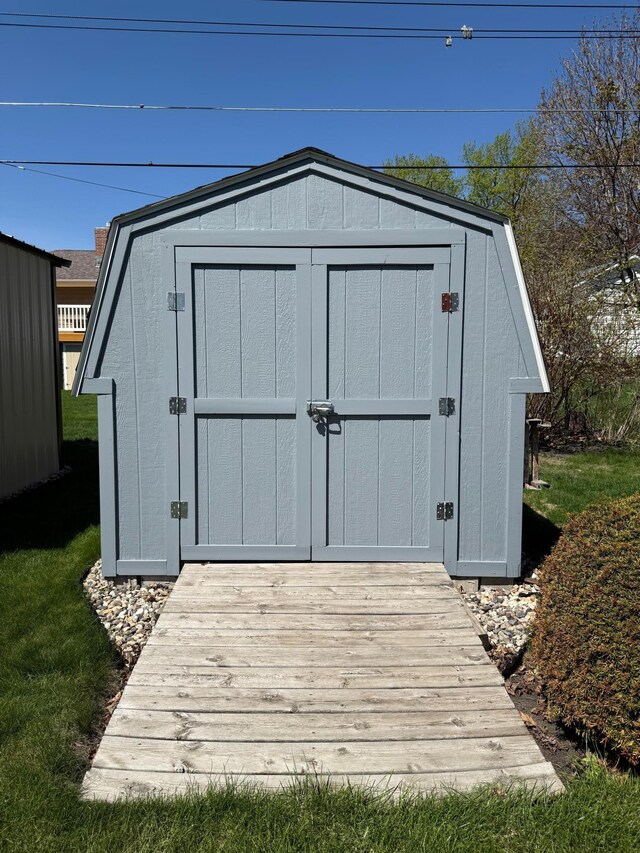 view of shed