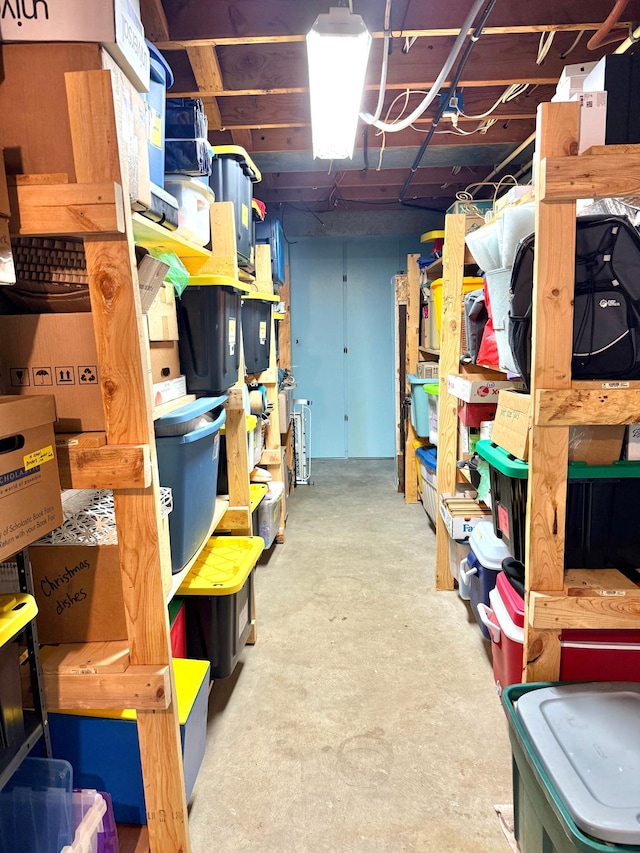 view of storage area