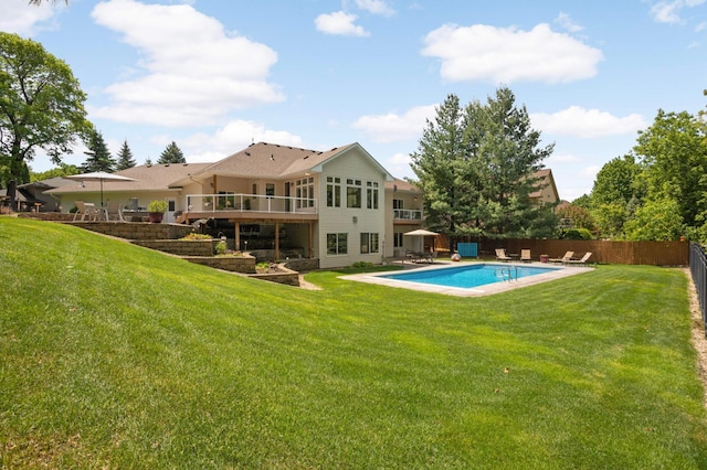 6209 Heather Pl NE, Fridley, MN 55432 - view of pool with a wooden deck