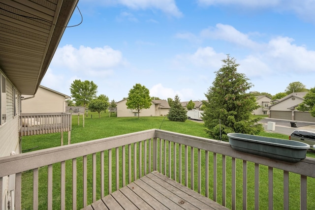 8260 Parkington Ave NE, Otsego, MN 55330 - wooden terrace with a yard and a residential view