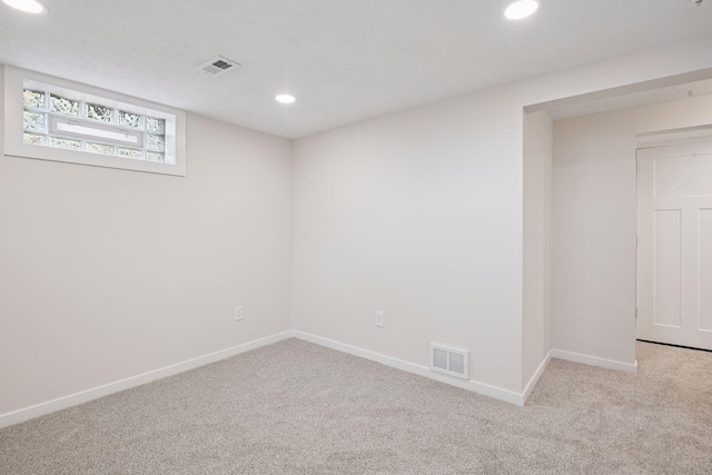 1650 Sherburne Ave, Saint Paul, MN 55104 - below grade area with carpet floors, baseboards, and recessed lighting