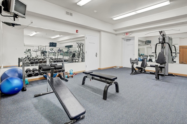 view of workout area
