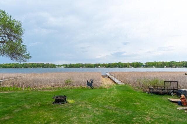 1900 White Cloud Dr E, Isle, MN 56342 - water view with an outdoor fire pit