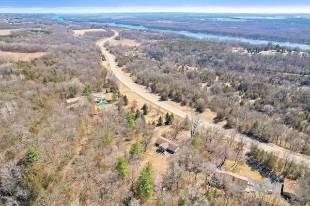 W12798 State Road 35, Prescott, WI 54021 - aerial overview of property's location with a forest and a nearby body of water