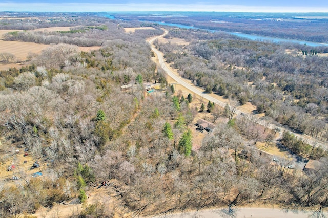 W12798 State Road 35, Prescott, WI 54021 - view of property location with a large body of water and a heavily wooded area