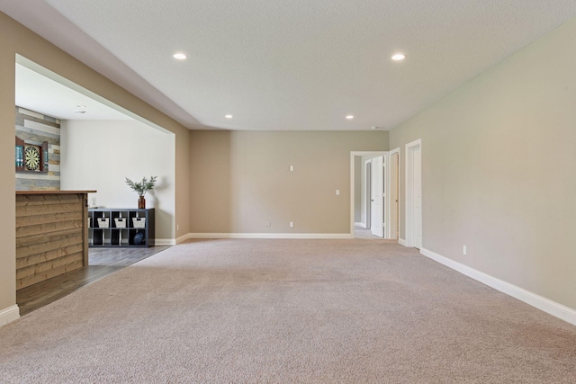 3742 Crane Island Ct, Minnetrista, MN 55331 - unfurnished living room featuring carpet, recessed lighting, and baseboards