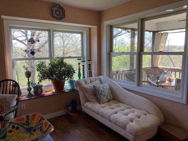 view of sunroom