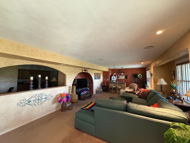 view of carpeted living room