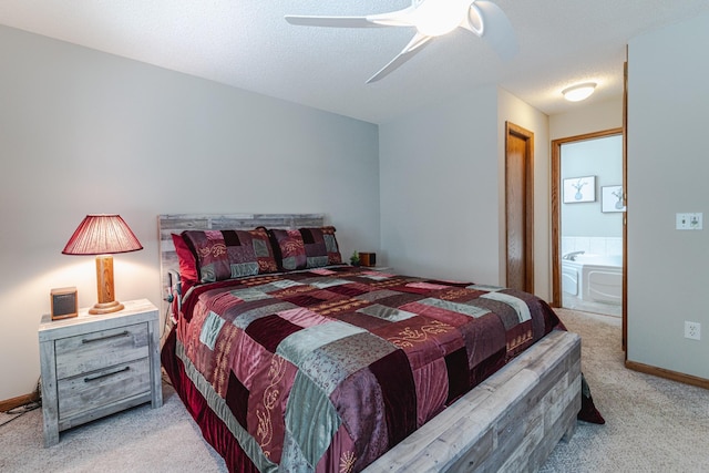 17081 Pheasant Meadow Ln SW, Prior Lake, MN 55372 - bedroom with carpet floors, ensuite bath, baseboards, and ceiling fan
