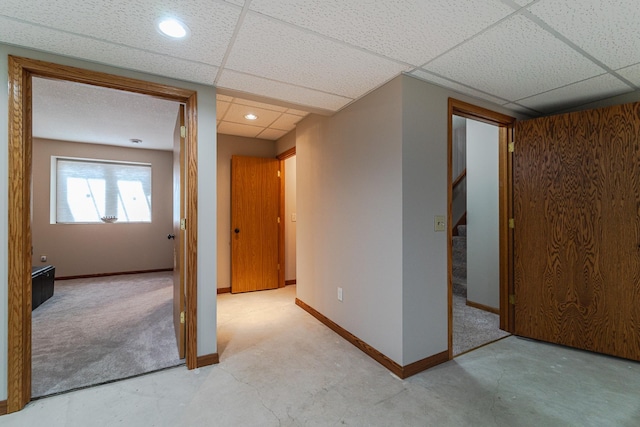17081 Pheasant Meadow Ln SW, Prior Lake, MN 55372 - carpeted empty room with a drop ceiling, baseboards, and recessed lighting