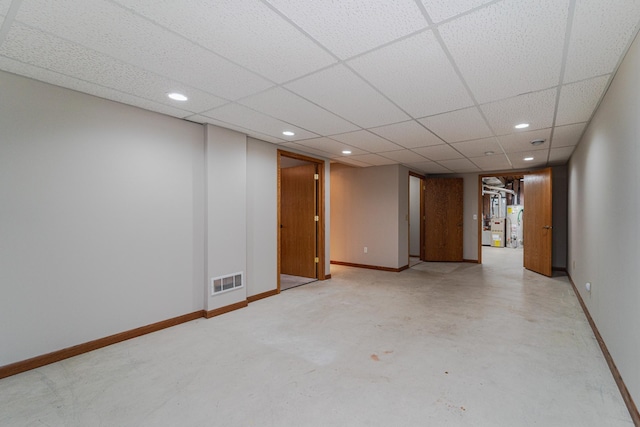 17081 Pheasant Meadow Ln SW, Prior Lake, MN 55372 - finished basement featuring baseboards, recessed lighting, gas water heater, and a drop ceiling