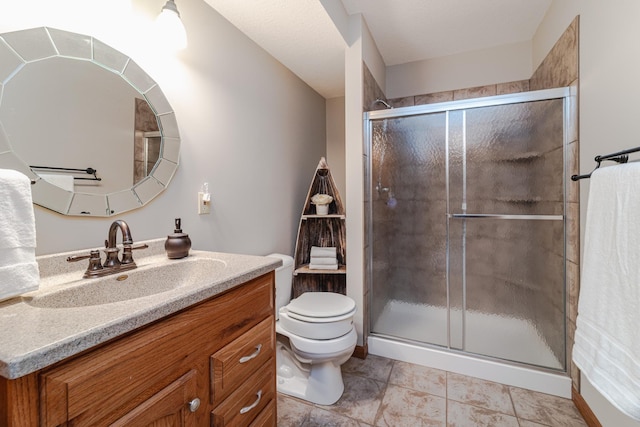 17081 Pheasant Meadow Ln SW, Prior Lake, MN 55372 - bathroom with a shower stall, toilet, and vanity