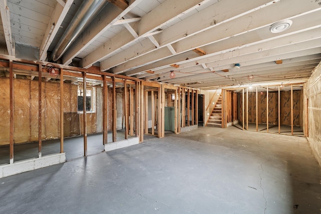 7349 Variolite Dr NW, Stanford Twp, MN 55398 - unfinished basement with stairway